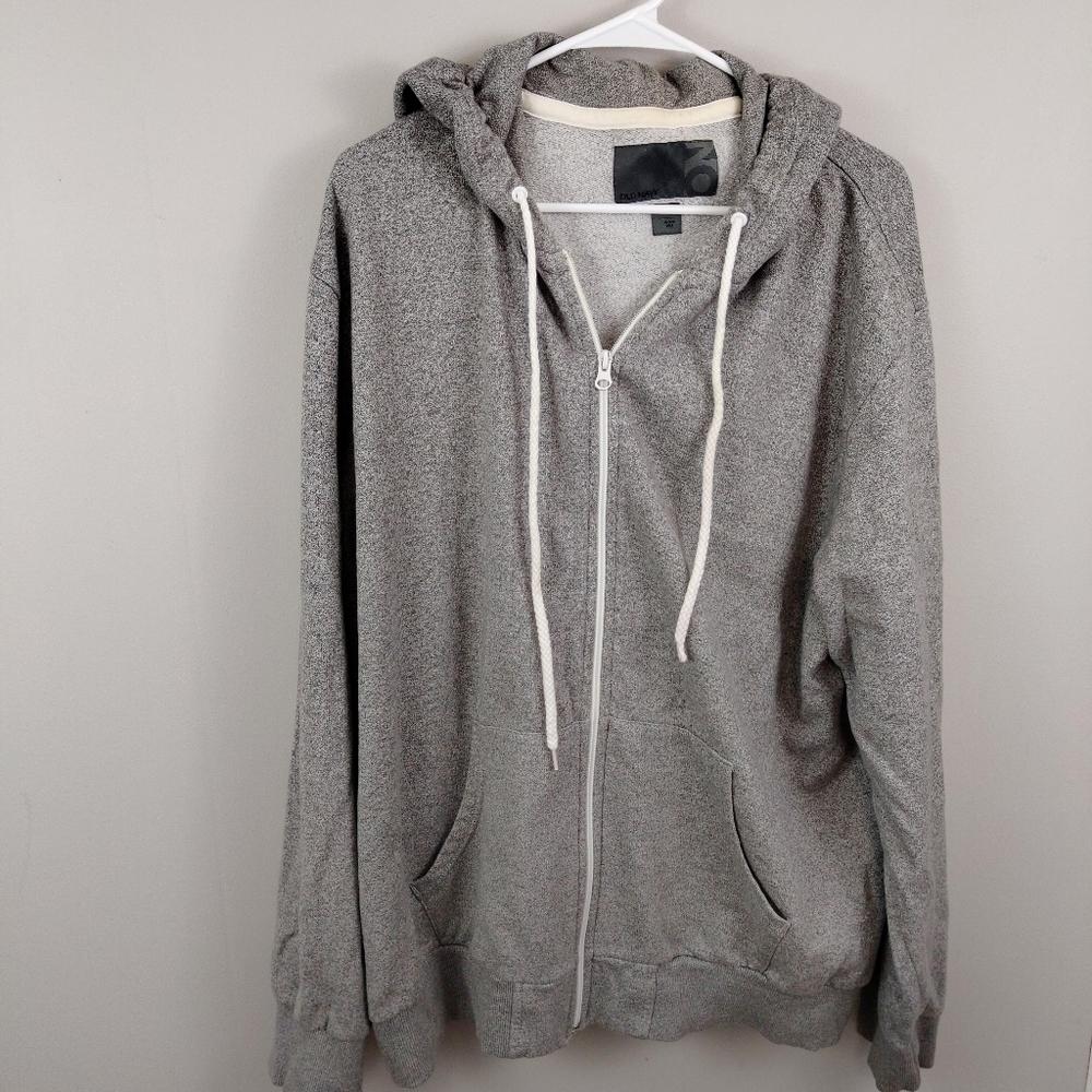 Old Navy Gray Zip Up Hoodie XXL